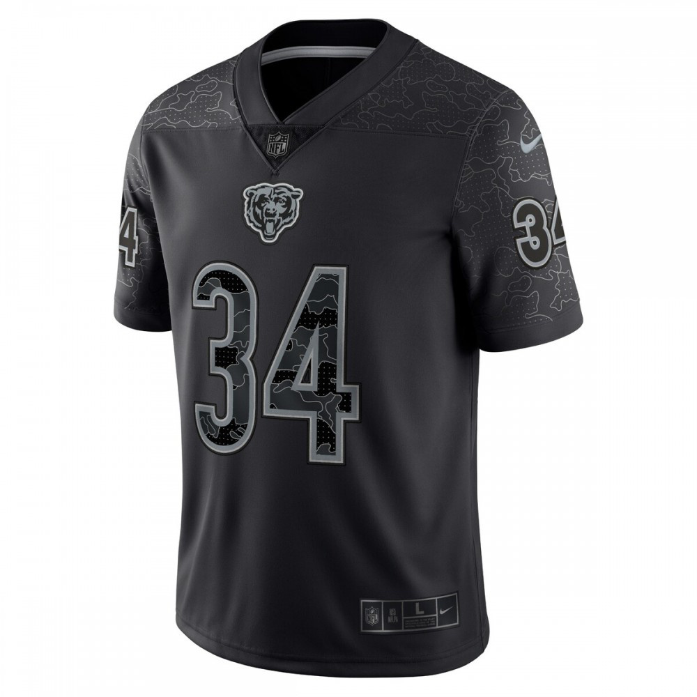 Walter Payton Chicago Bears Nike Retired Player RFLCTV Limited Jersey - Black-GridironStore